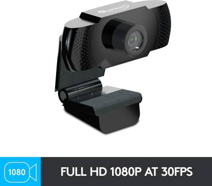 QUANTUM QHM 990 PC/Mac/Laptop Full HD 1080 pixels 30 FPS Web Camera With Noise Cancelling built-in Mic Webcam (Black)-Web Camera-dealsplant