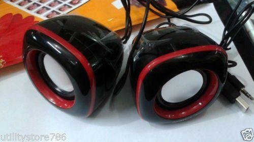 Quantum QHM 602 USB Mini Speaker (Black & Red)-Audio Speakers-dealsplant
