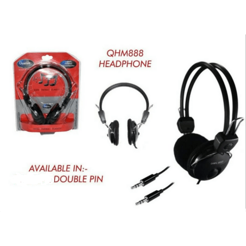 Quantum QHM888-D Headphones with Mic (Latest Model, Double Pin connectors)-Headphones & Earphones-dealsplant