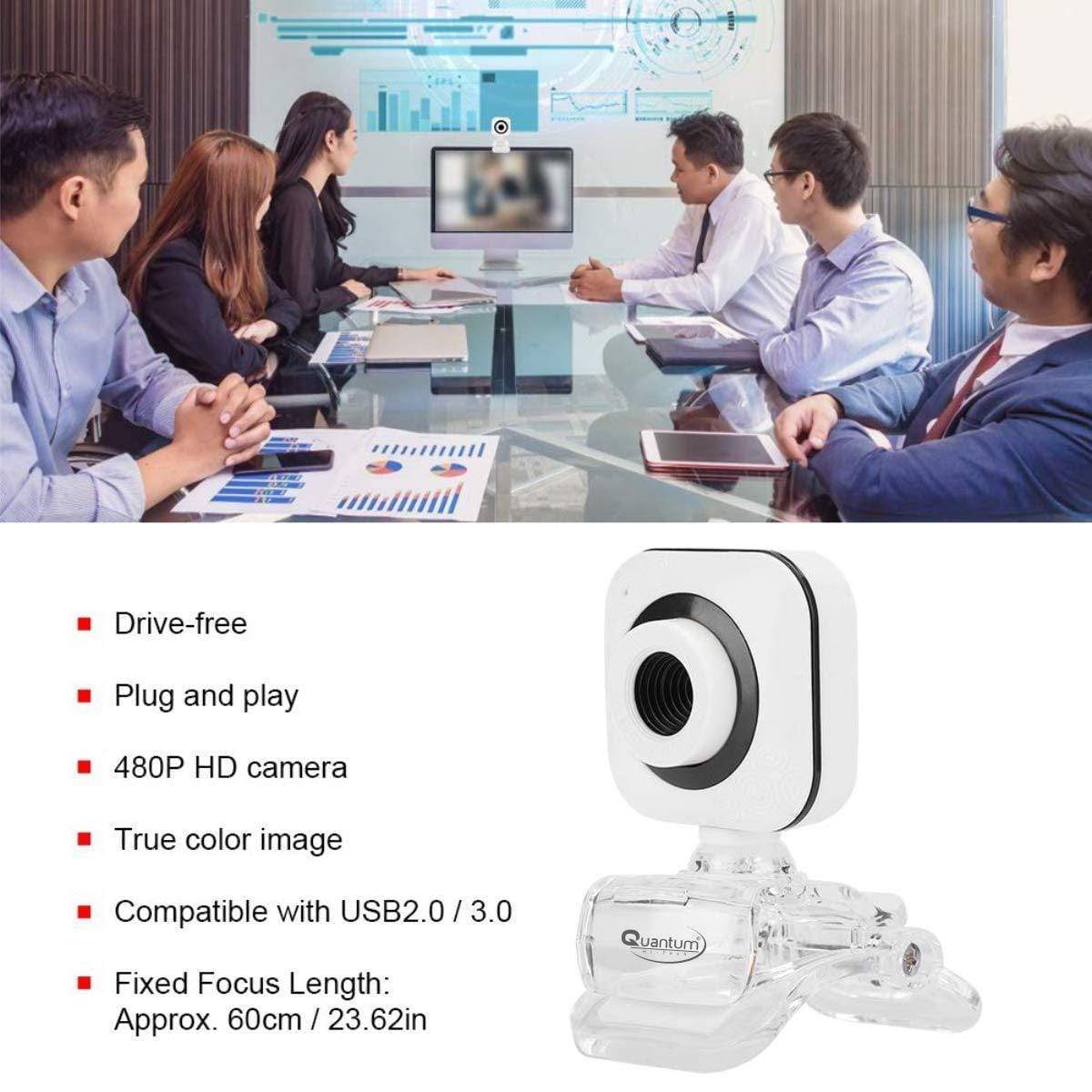 Quantum QHM495-B HD Web Camera with Built-in Mic For Laptop Desktop-Laptops & Computer Peripherals-dealsplant