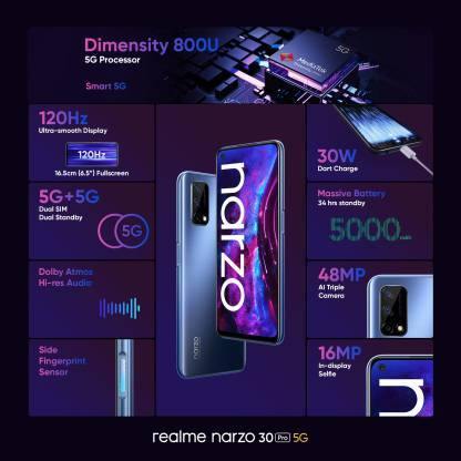 Realme Narzo 30 Pro 5G (8 GB+128 GB)-Mobile Phones-dealsplant