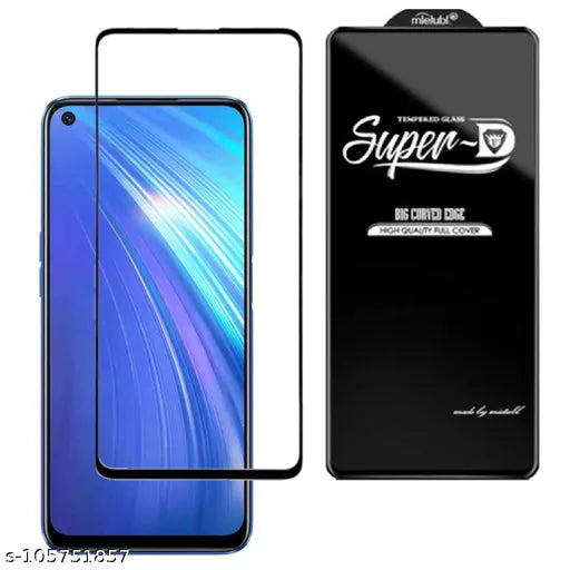 Dealsplant premium quality super D full temper glass for realme 6-Tempered Glass-dealsplant