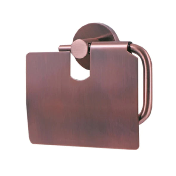 Parryware Toilet Roll Holder with Lid Red Copper T4991A6-toilet paper holder-dealsplant