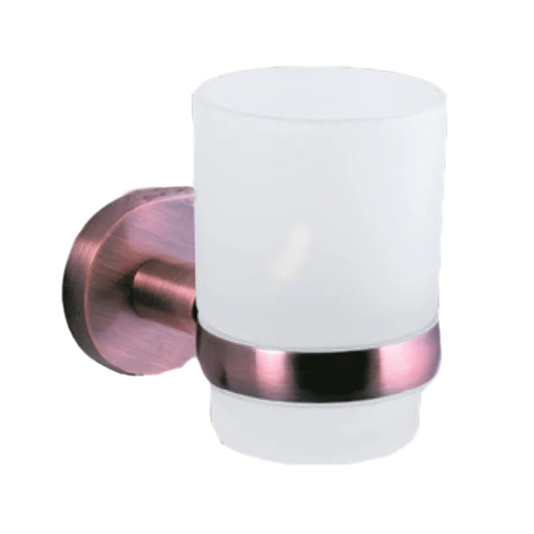 Parryware Tumbler Holder with Glass Red Copper T4994A6-TUMBLER HOLDER-dealsplant