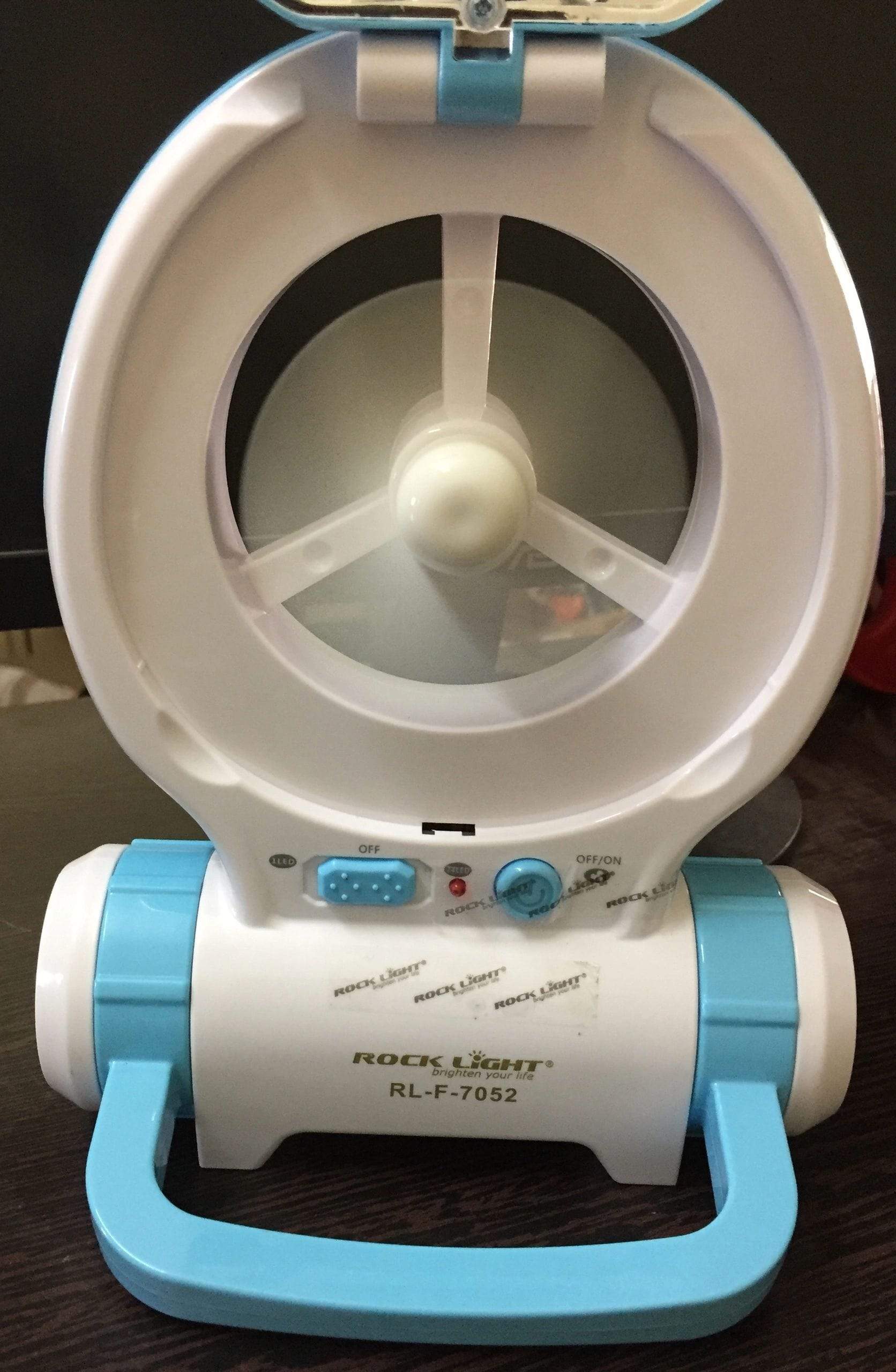 Rock Light 7052 Rechargeable Mini Fan with LED torch and LED Emergency Light AC / DC Supported-Home & Living-dealsplant