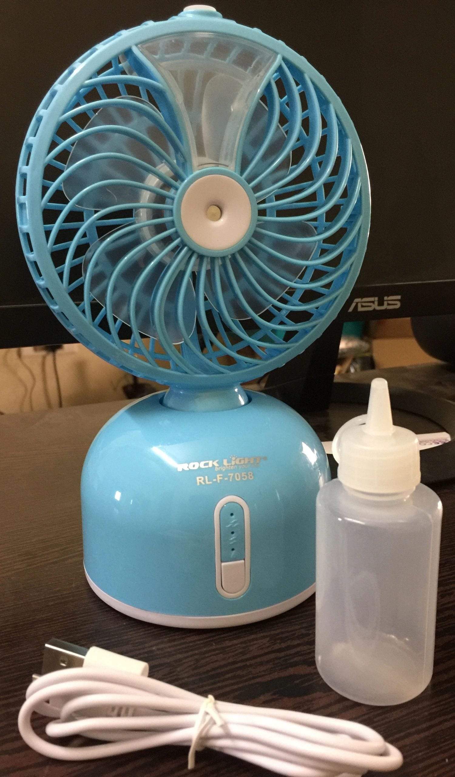 Rock Light 7058 Mini Fragrance Air Conditioner Cooling Fan Rechargeable Breeze Fan (Random Colors)-Home & Living-dealsplant