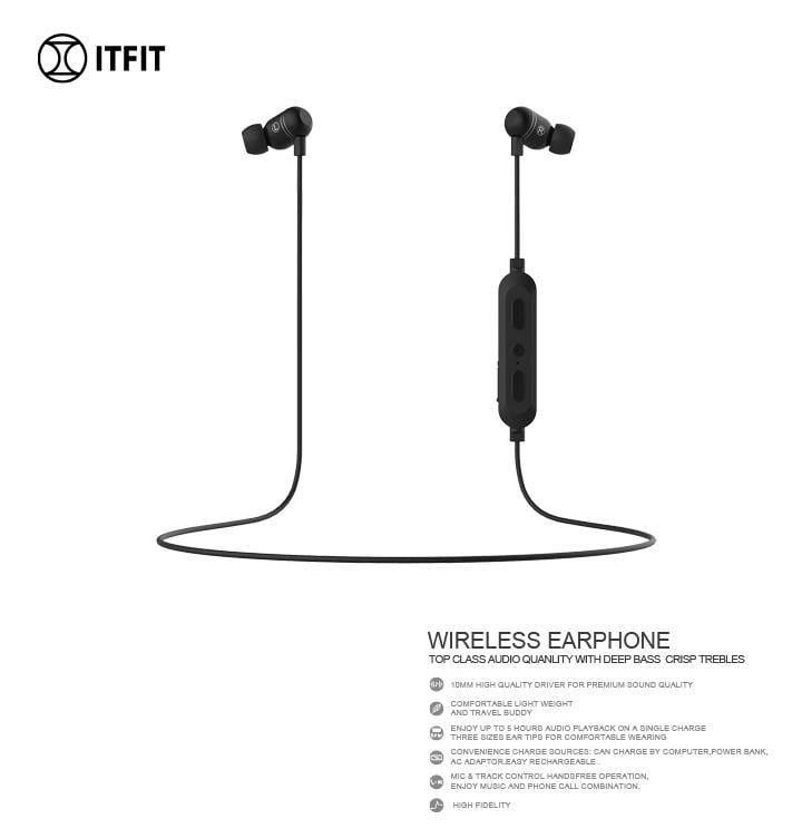 Samsung ITFIT 103B Wireless Earphone-Bluetooth Headsets-dealsplant