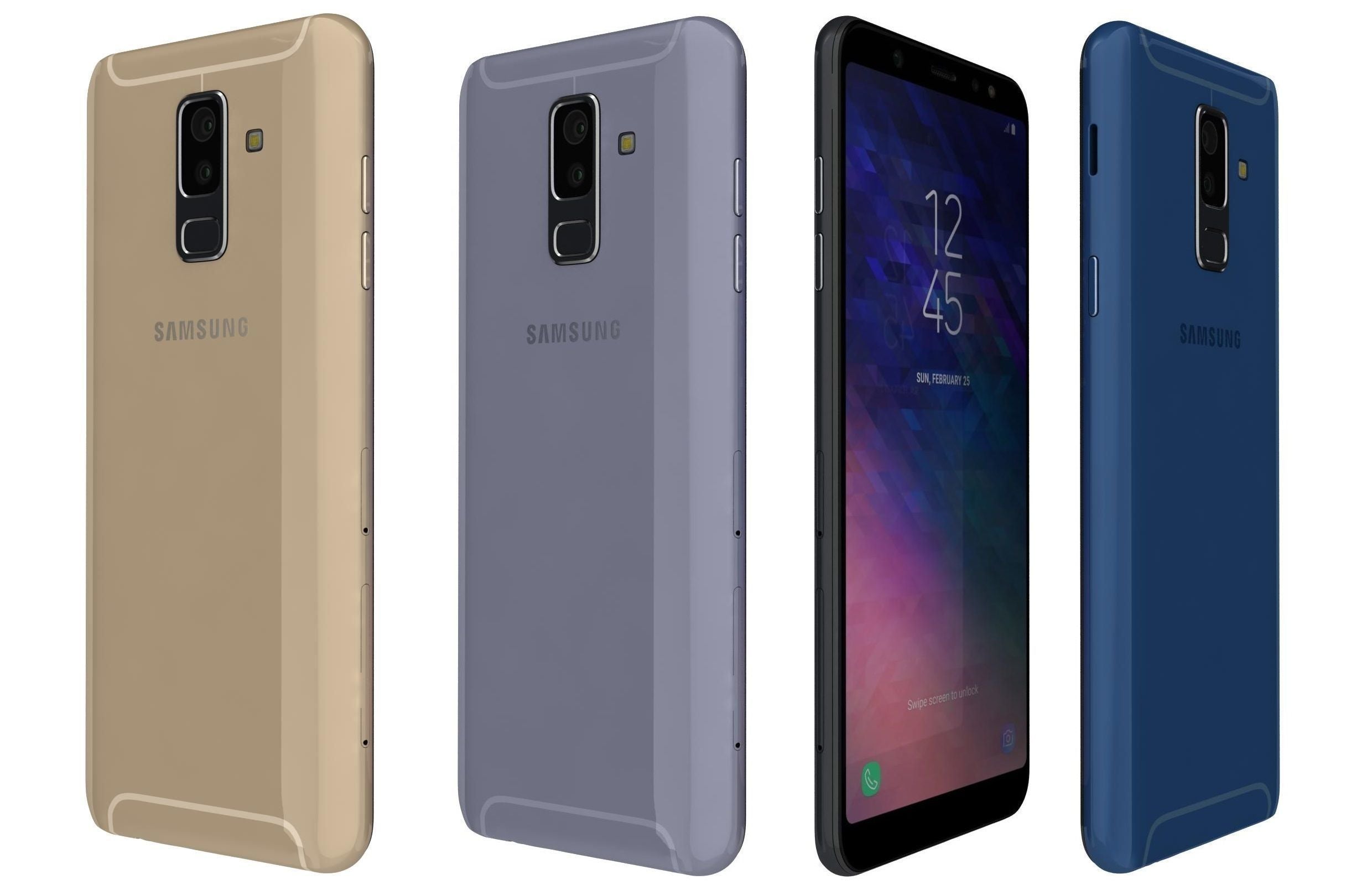 Samsung Galaxy A6 Plus All Colors 3D model-Mobile Phones-dealsplant