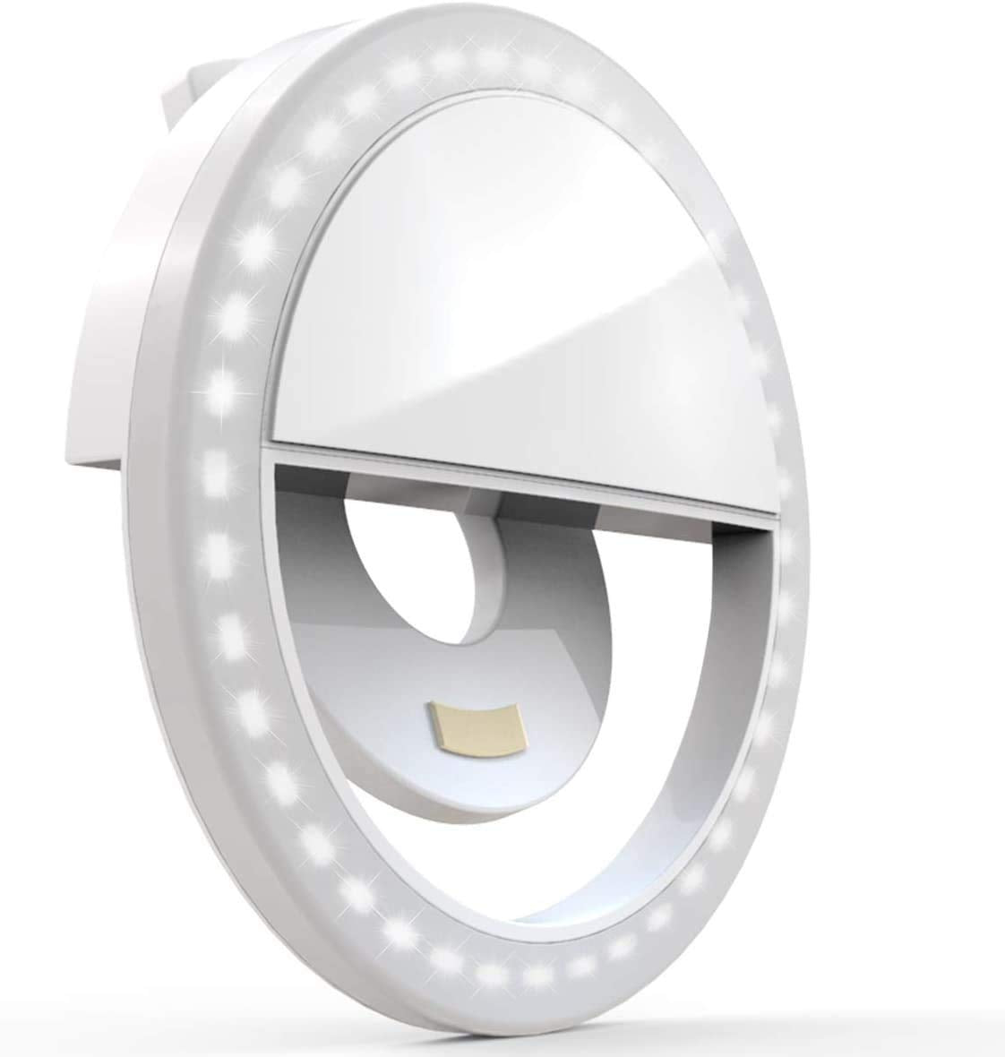 Dealsplant Rechargable 3 Modes Selfie Ring Light for Mobile Phone Camera 36 LED | Flash Light for Mobile | for All Mobile Phones-selfie ring light-dealsplant