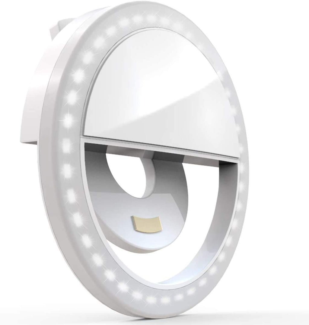 Amazon.com: LITTIL Selfie One - Rechargeable Ring Light Clip-on for iPhone,  Android, Tablet, and Laptop Camera Photography and Videography | 3  Adjustable Light Modes | Beauty and Influencer Selfie Ring Light :