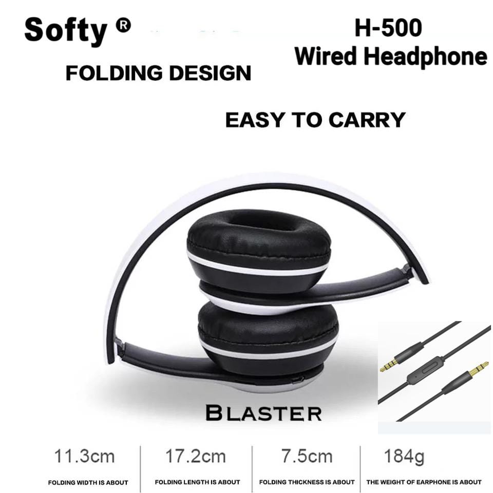 Softy premium quality Headphone with mic H-500-BLUETOOTH HEADPHONES-dealsplant