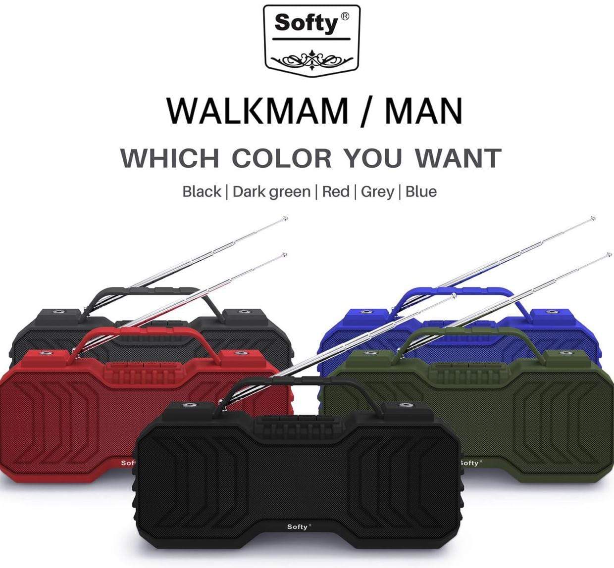 Softy premium quality Bluetooth speaker Walkmam-BLUETOOTH SPEAKERS-dealsplant