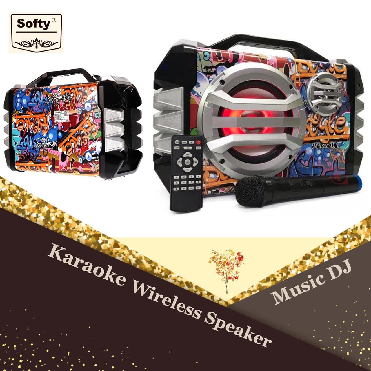 Softy premium quality karaoke wireless DJ Music speaker-BLUETOOTH SPEAKERS-dealsplant