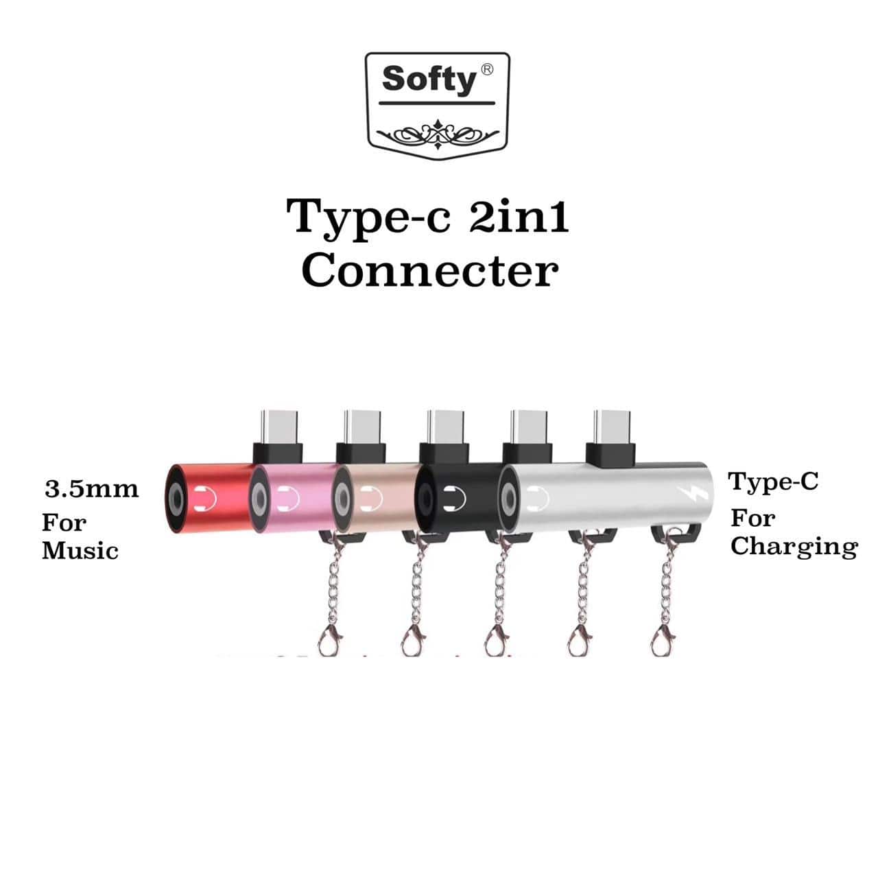 Softy premium quality 2in1 Type-C connector-Connectors-dealsplant