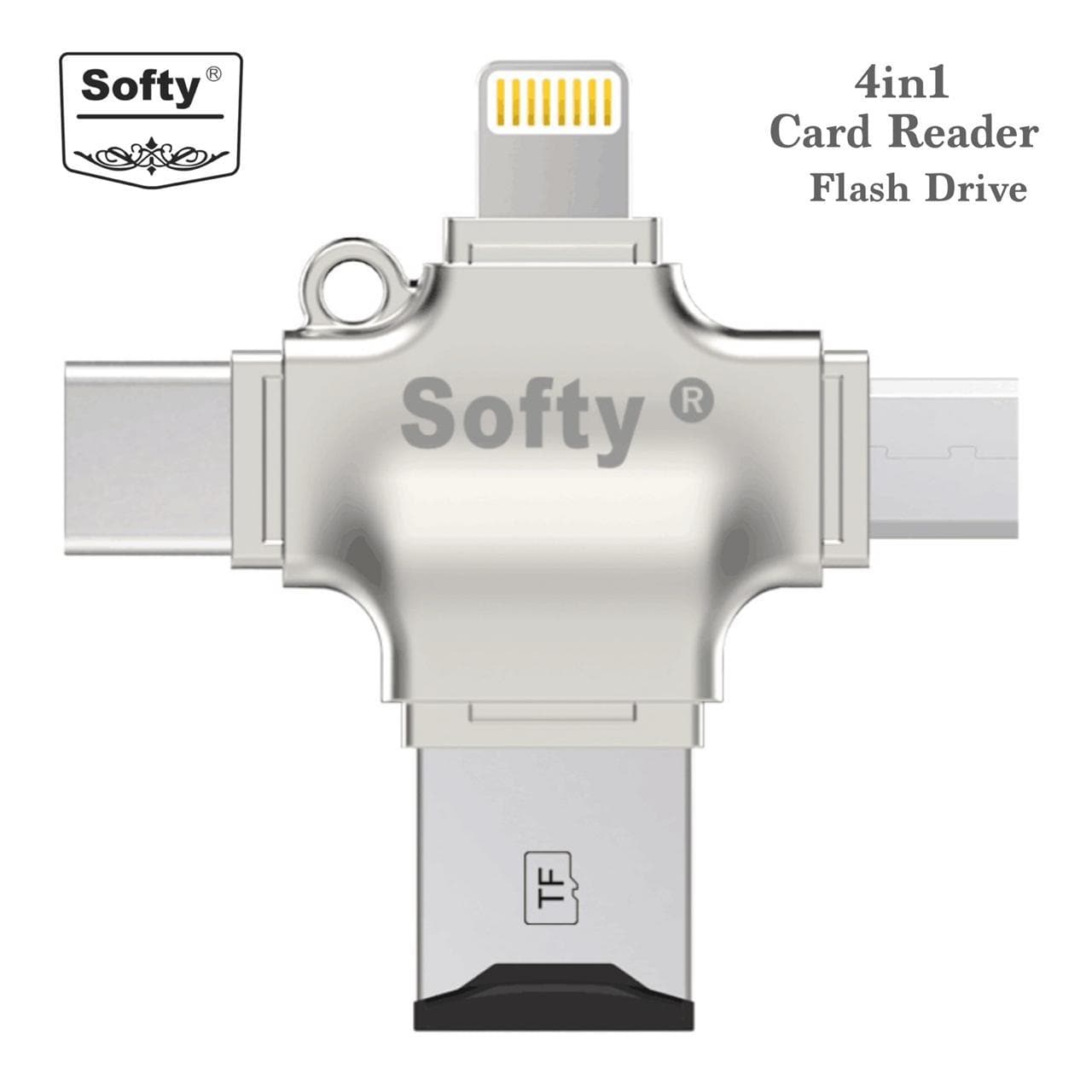 Softy premium quality for Apple 4in1 Metal card reader-Connectors-dealsplant