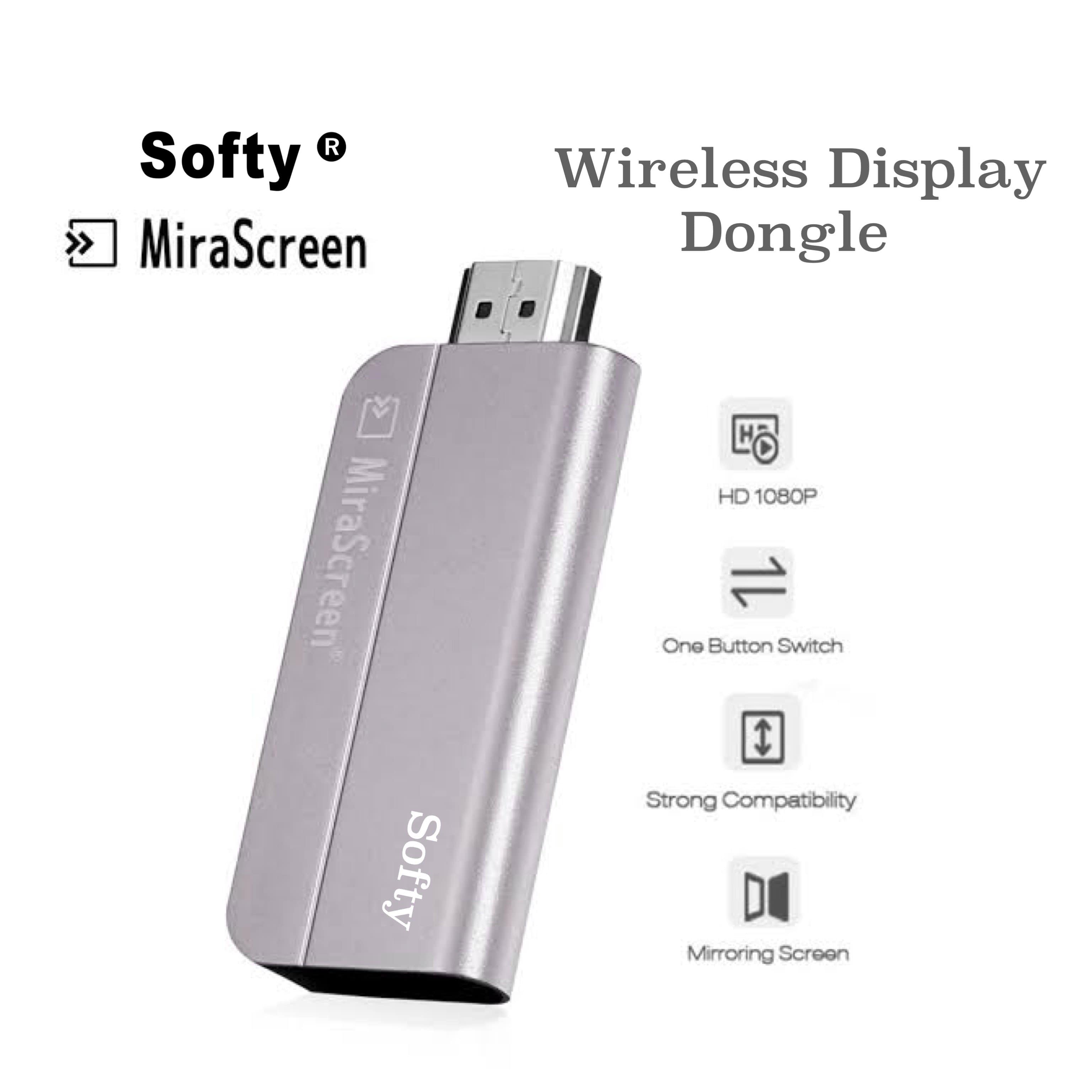 Softy premium quality wireless display Dongle (mira screen )-Connectors-dealsplant