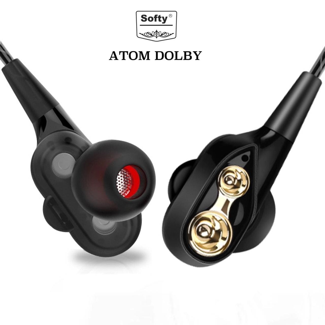 Softy premium quality EARPHONE WITH MIC Atom Dolby S8-EARPHONES-dealsplant