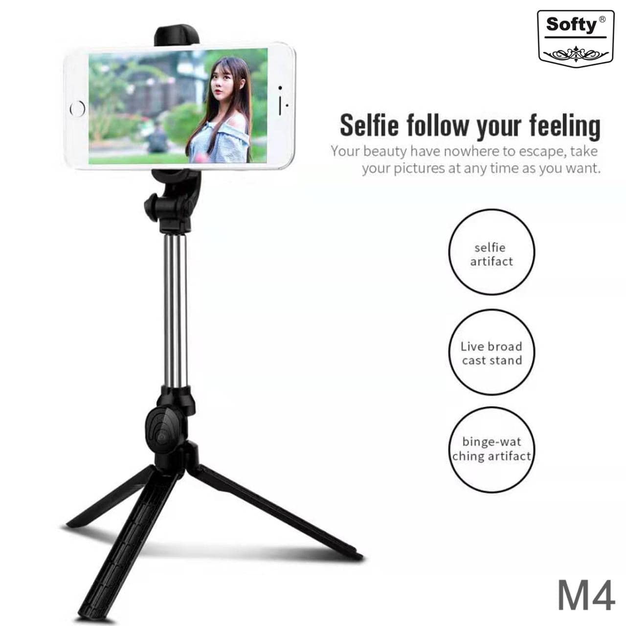 Softy premium quality selfie stick M-4-selfie stick-dealsplant