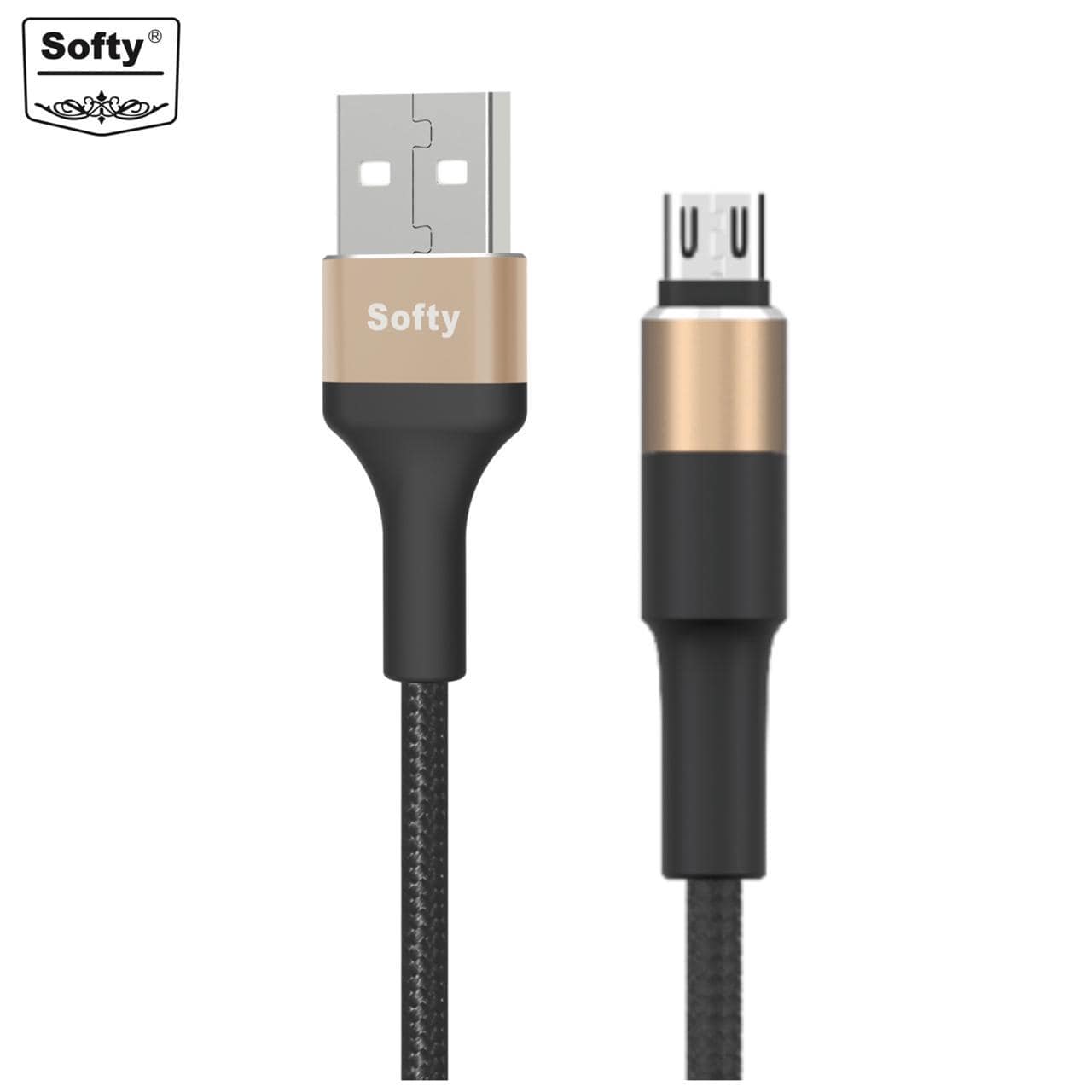 Softy premium quality 2.4-Amp Micro usb cable metal series 1M-USB Cable-dealsplant