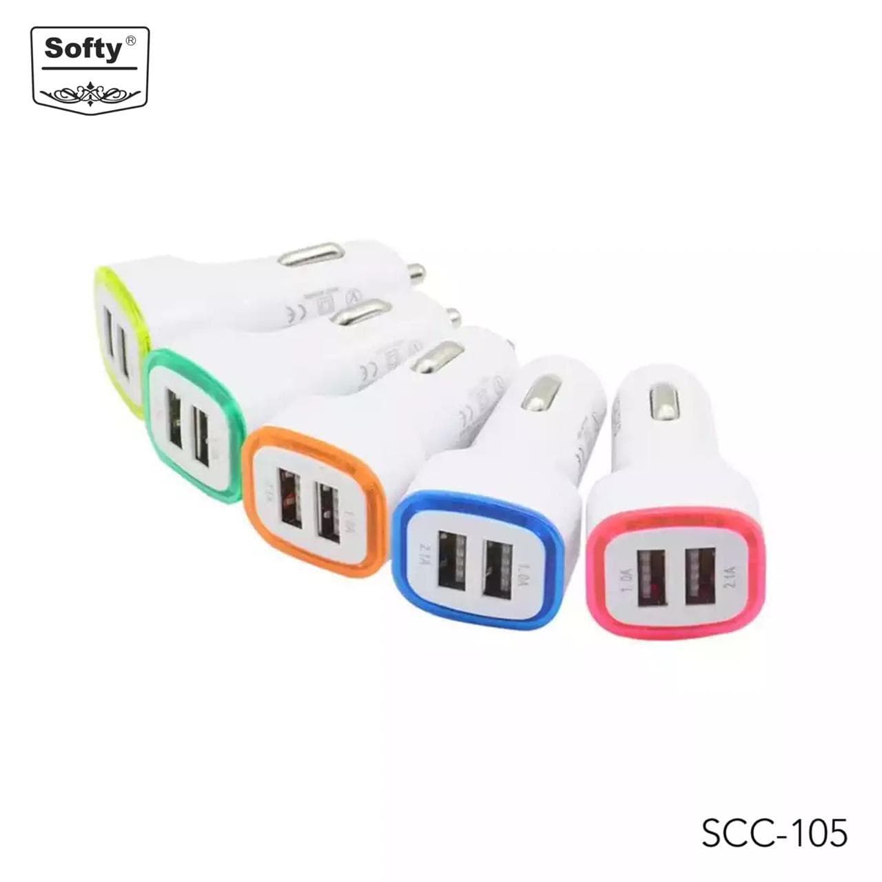 Softy premium quality 2.1amp Dual USB car charger-USB CAR CHARGERS-dealsplant