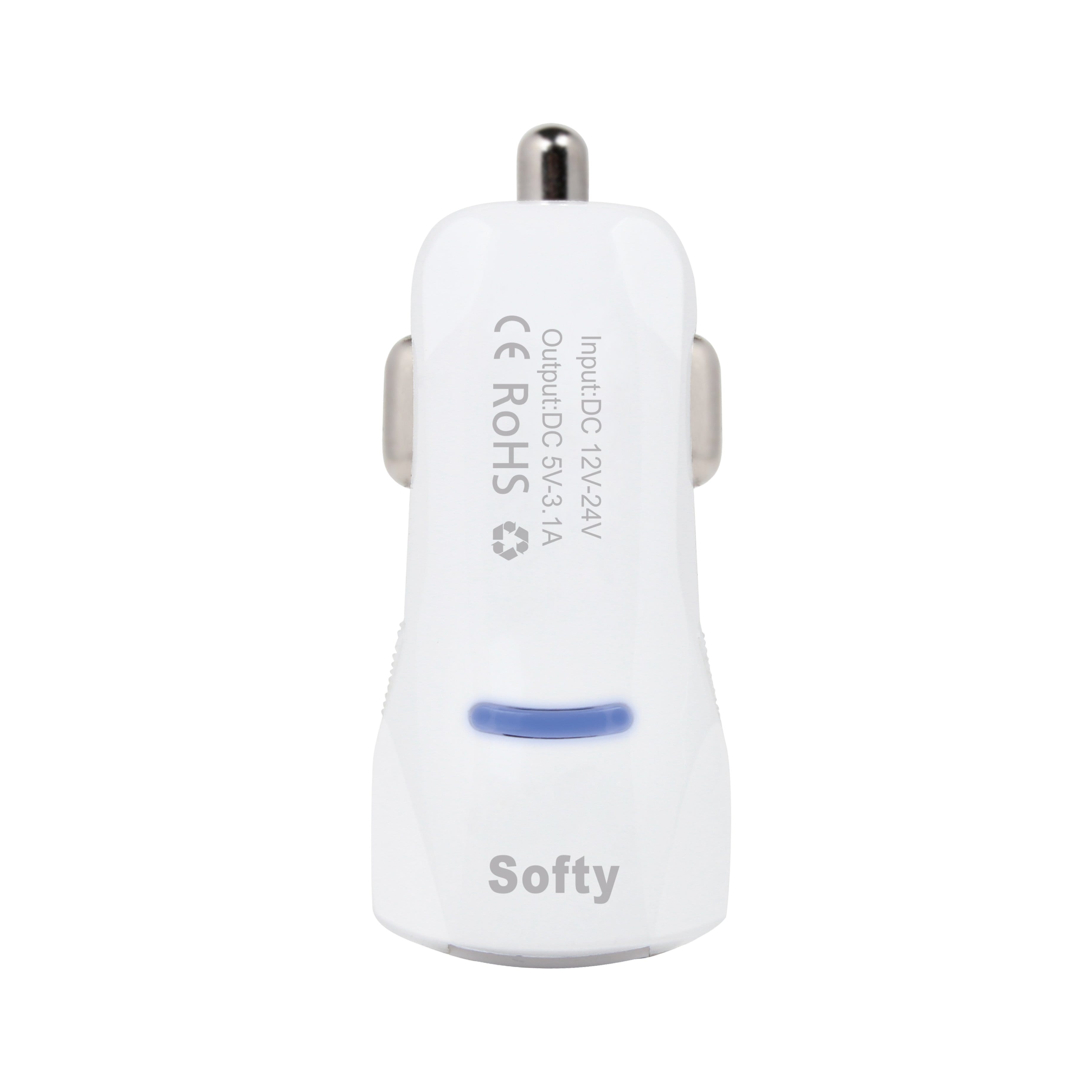 Softy premium quality 3.1amp Dual USB car charger-USB CAR CHARGERS-dealsplant