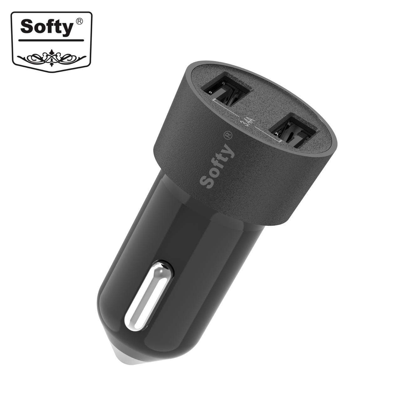 Softy premium quality 3.4 Amp Dual USB car charger-USB CAR CHARGERS-dealsplant