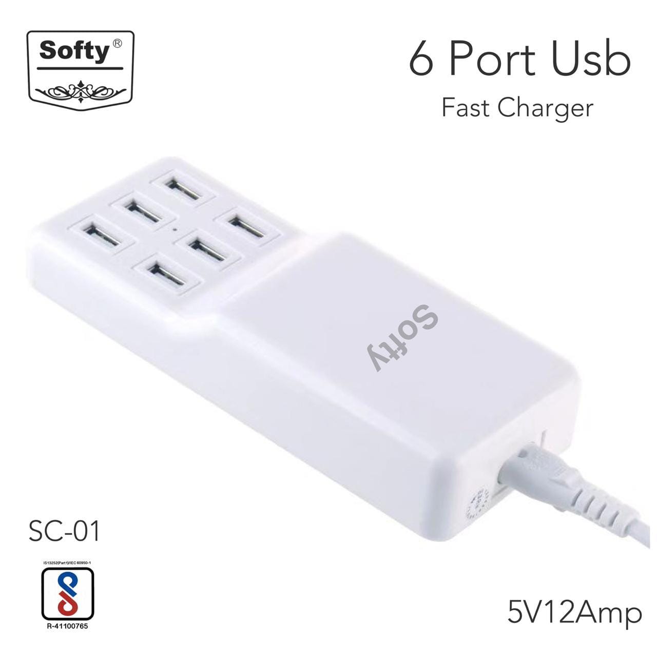 Softy premium quality 6-port USB fast Desktop charger-USB CHARGER-dealsplant