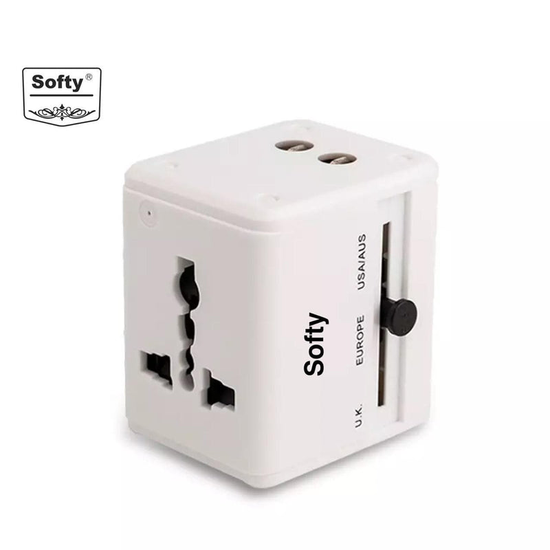 Softy premium quality universal adaptor with 2USB-USB CHARGER-dealsplant