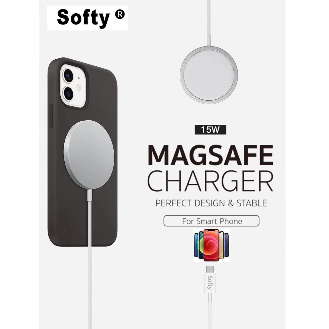 Softy premium quality 15W Magnetic charger-WIRELESS CHARGER-dealsplant
