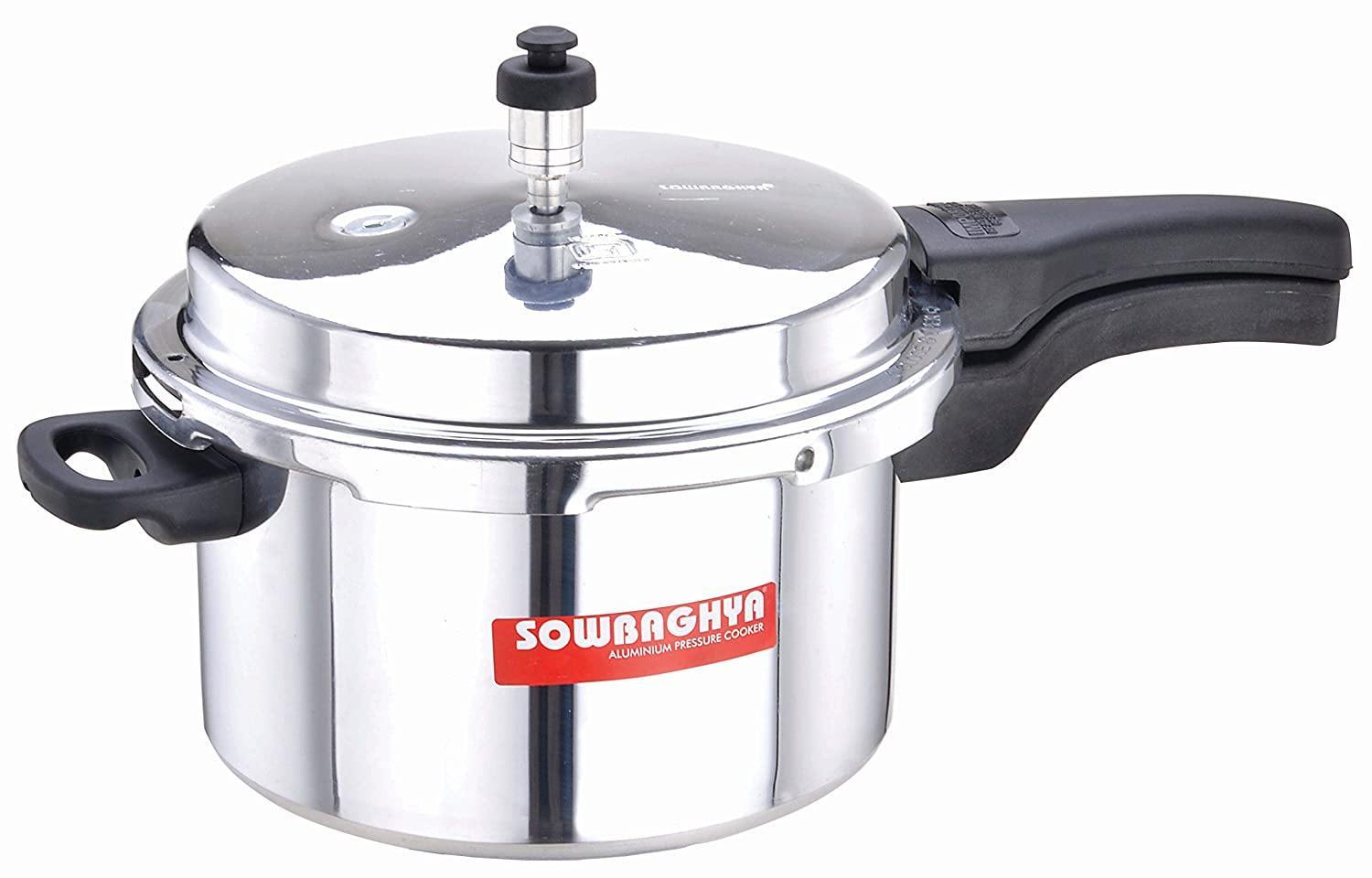 Sowbaghya Elite Aluminium ISI Pressure Cooker (3 litres)-Home & Kitchen Appliances-dealsplant