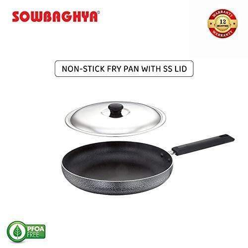 Sowbaghya Non Stick Fry Pan with Stainlees Steel Lid-Home & Kitchen Appliances-dealsplant