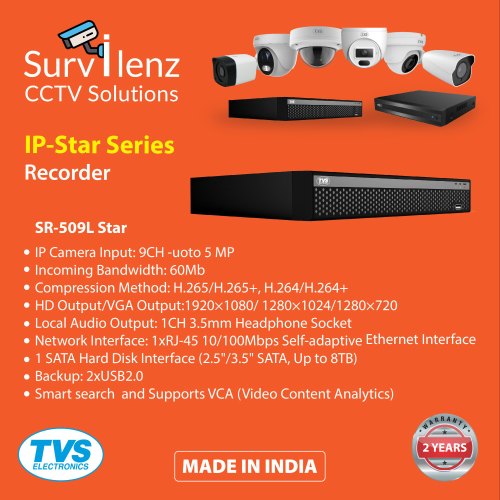 TVS SR-509L Star Recorders-CCTV-dealsplant