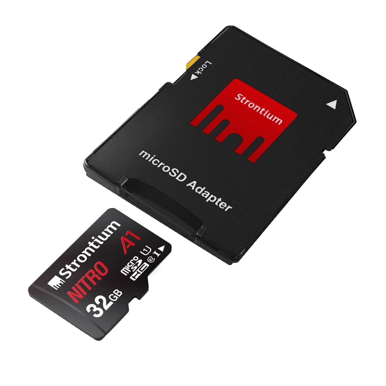 Strontium Nitro A1 32GB Micro SDHC Memory Card 100MB/s A1 UHS-I U1 Class 10-Memory Cards-dealsplant
