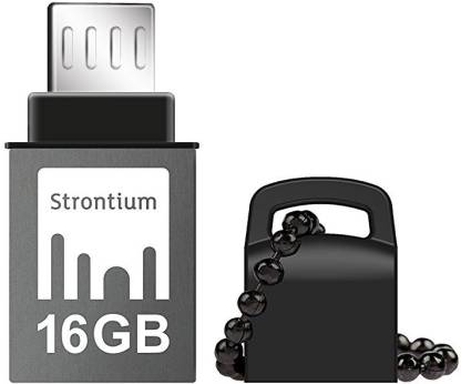 Strontium SR16GBBOTG2Z 16 GB Pen Drive (Black)-OTG PEN DRIVE-dealsplant