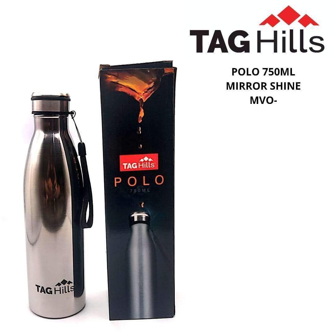 TAG Hills Polo Stainless Steel Water Bottle 750ml Mirror Shine-Home & Kitchen Appliances-dealsplant