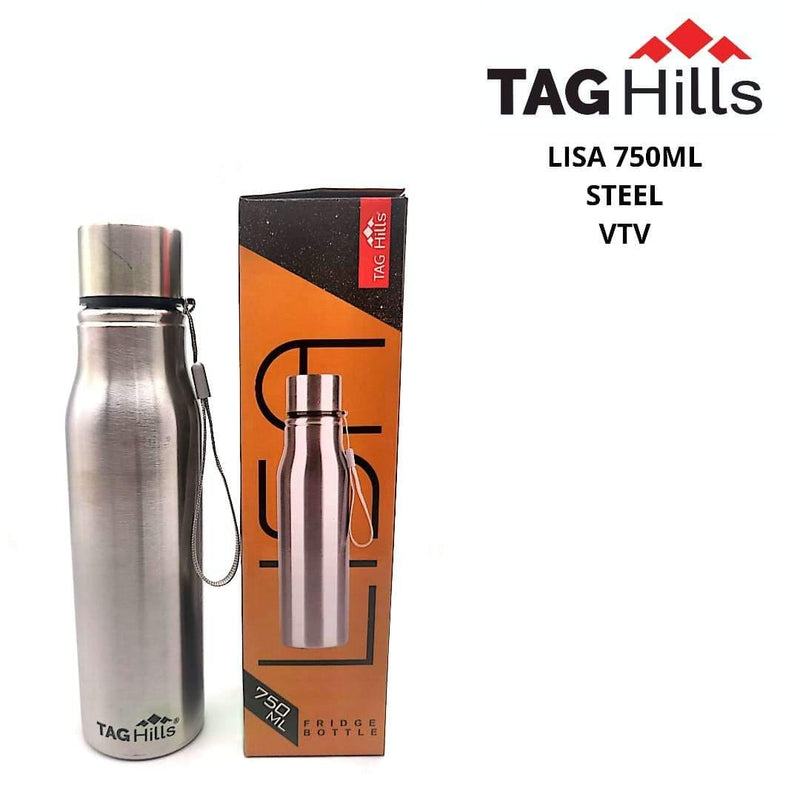 TAG Hills Polo Stainless Steel Water Bottle 750ml Silver-Home & Kitchen Appliances-dealsplant