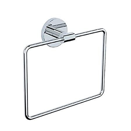 Jaquar Brass Square with Round Towel Ring-Home & Kitchen Accessories-dealsplant