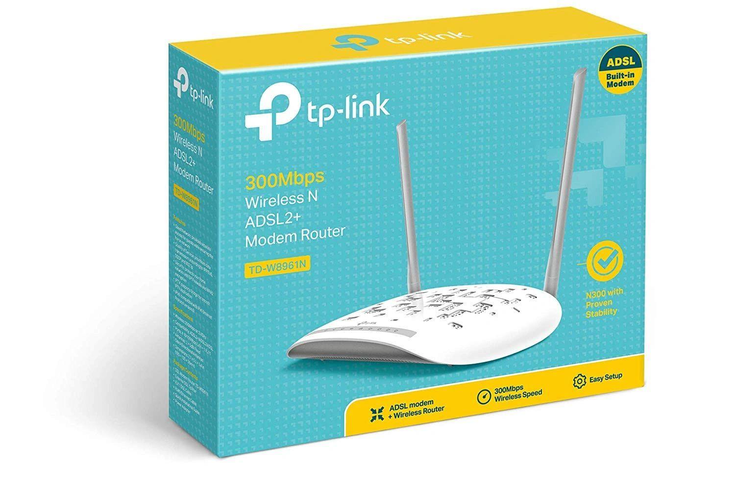 TP-LINK TD-W8961N 300Mbps fixed Antenna Wireless N ADSL2+ Modem Router-Router & Networking-dealsplant