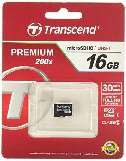 Transcend 16GB Micro SD Memory Card Class 10 SDHC 3in1 SIM Card Adaptor FREE-Memory Cards-dealsplant