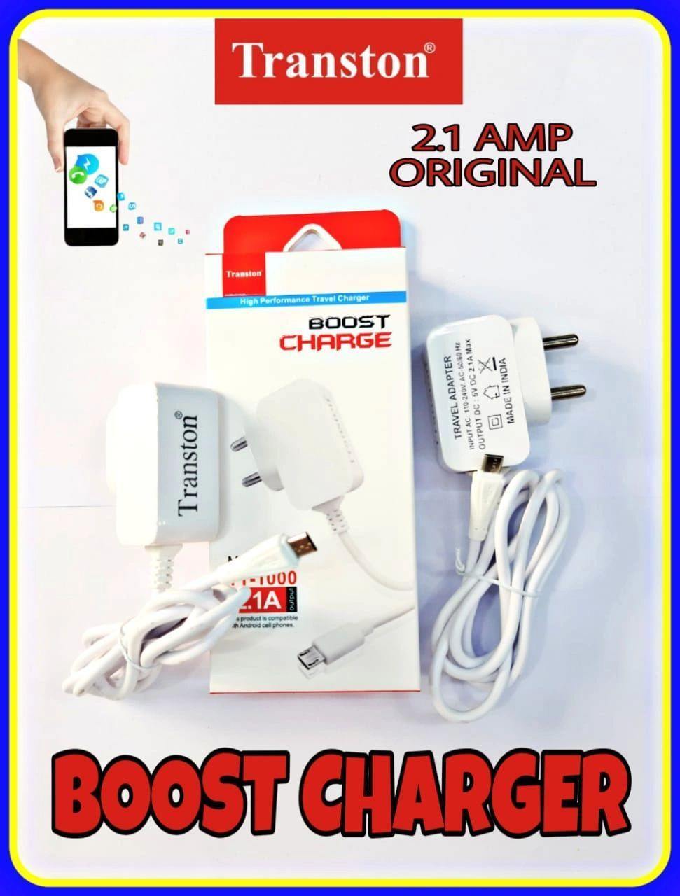 Transton TT-1000 Boost Charge 2.1A Fast Charger with Micro USB Cable for Android Mobiles-Datacable & Chargers-dealsplant