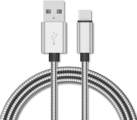 Transton Unbreakable Metal Braided High Speed Type C Charging Cable for mobiles 1m-Datacable-dealsplant