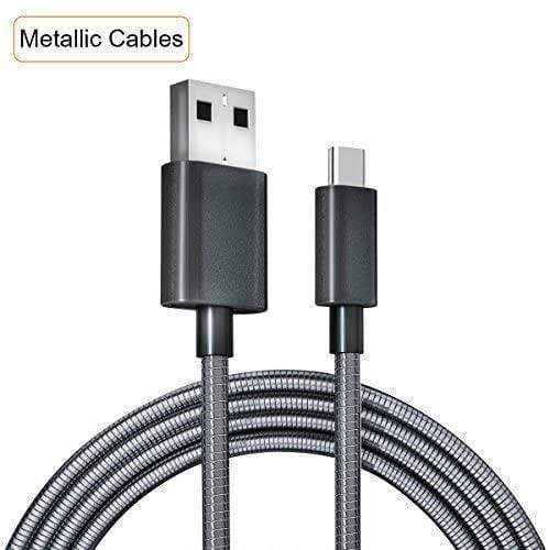 Transton Unbreakable Metal Braided High Speed Type C Charging Cable for mobiles 1m-Datacable-dealsplant