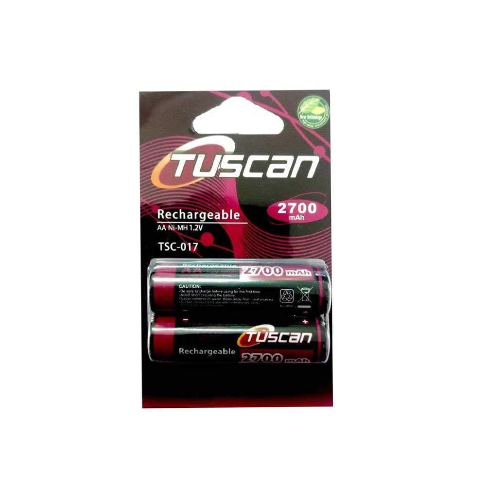 Tuscan AA 1.2V 2700mAh Rechargeable Battery (2 pcs)-Rechargeable Batteries-dealsplant