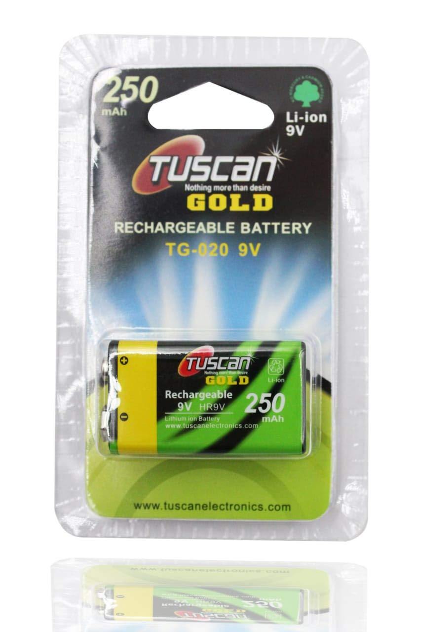 Tuscan Gold 9V 250 mAh Rechargeable Battery-Rechargeable Batteries-dealsplant