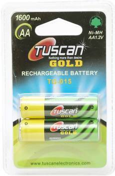 Tuscan Gold AA 1600 mAh Rechargeable Battery (2 pcs)-Rechargeable Batteries-dealsplant