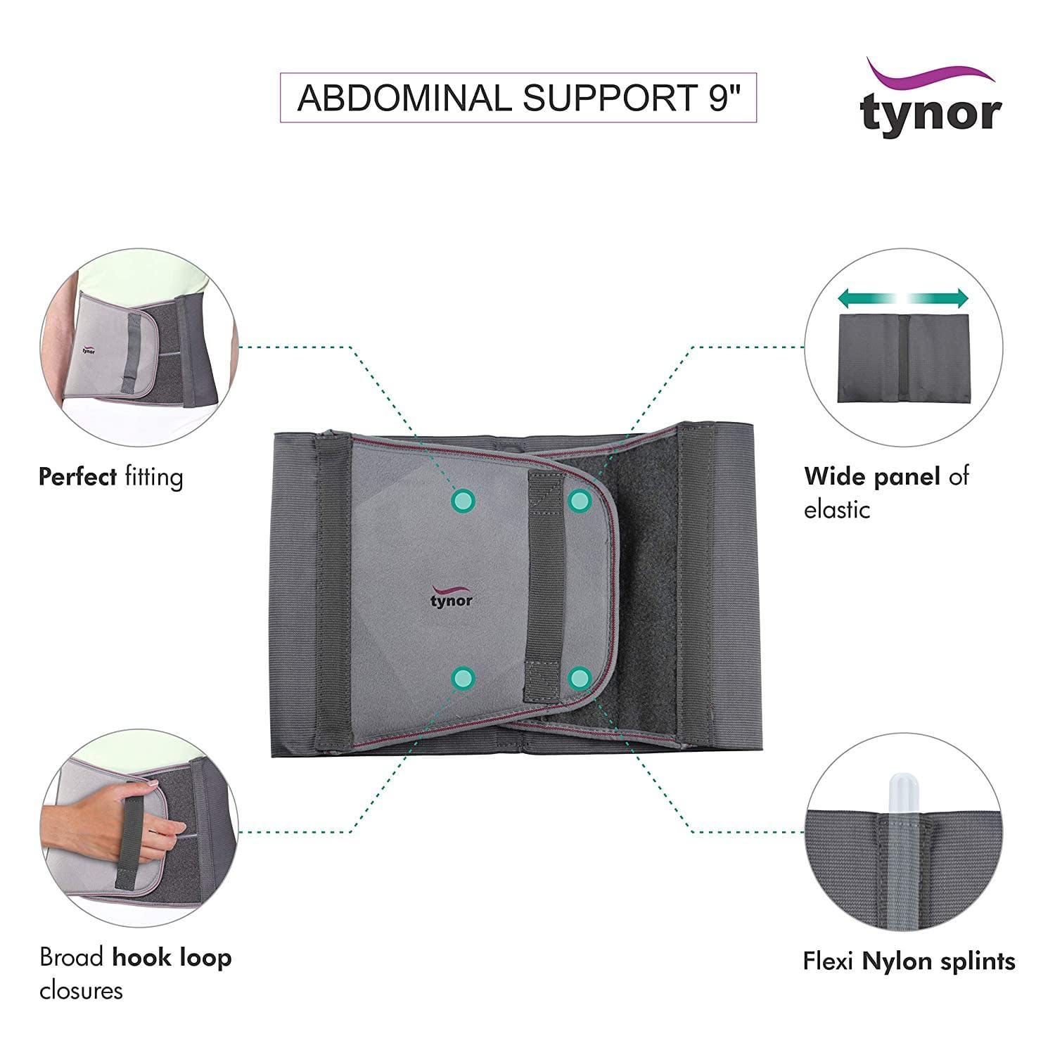 Tynor Abdominal Support 9"/23cm (A 01)-Health & Personal Care-dealsplant