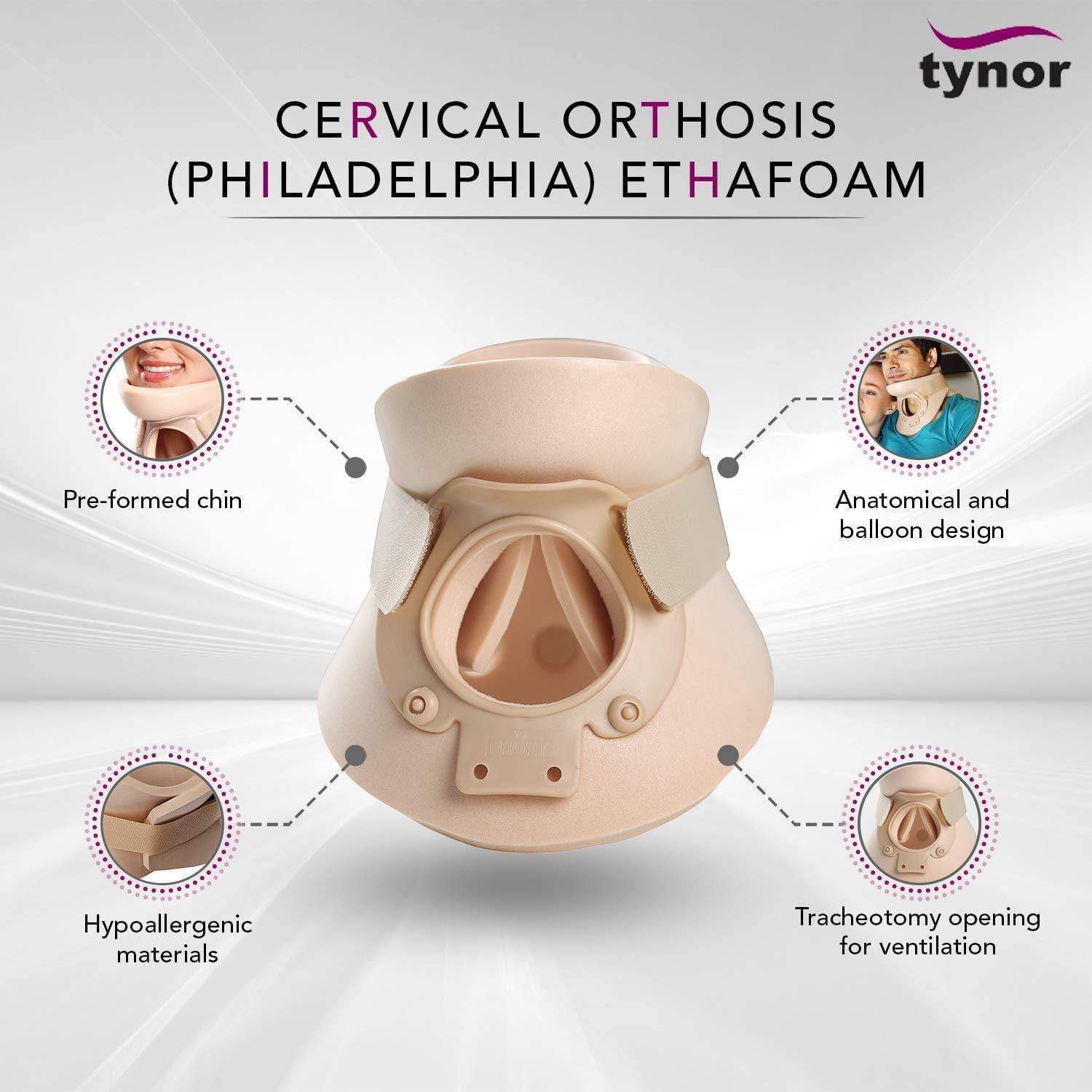 Tynor Cervical Orthosis(Philadelphia) Ethafoam (B-05)-Health & Personal Care-dealsplant