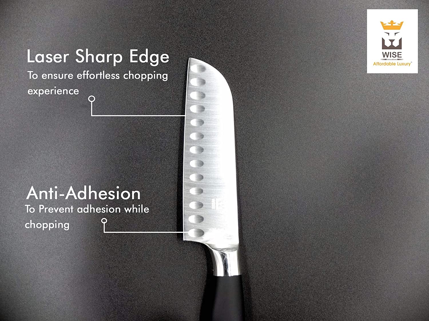 Wise Big Knife Black Handle-Home & Kitchen Accessories-dealsplant