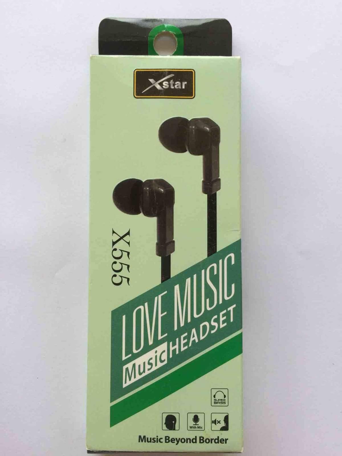 Xstar X-555 Ultra Bass Music Stereo Earphone with Mic Noise cancellation and remote-Earphone-dealsplant