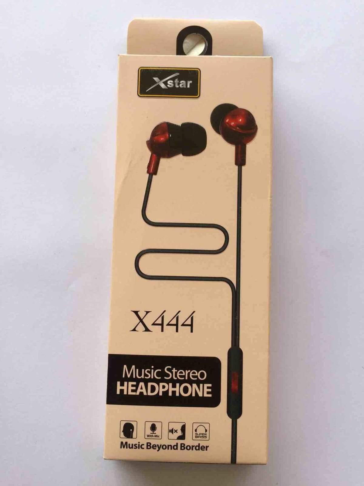 Xstar X-444 Ultra Bass Music Stereo Earphone with Mic Noise cancellation and remote-In Ear Earphone-dealsplant